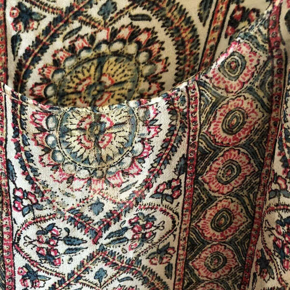 TINY by Anthropologie beige, pink, green top - med - Picture 2 of 4